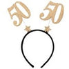 Gold Glitter Age Headband 50 Years