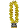 Gold Hawaiian Graduation Lei with Congrats Grad Pendant 48"
