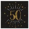 Gold Sparkling Age Napkin 50 Years