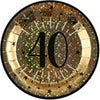 Gold Sparkling Age Plate 40 Years