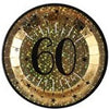 Gold Sparkling Age Plate 60 Years, 10 Count