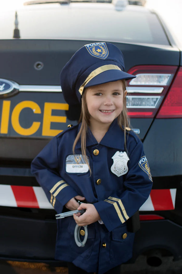 Kids Police Officer Costume Set, Includes 5 Accessories, Size 5-6