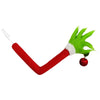 Grinch Arm Christmas Tree Decoration with Green Fur
