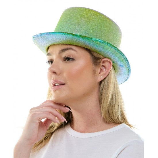 Iridescent Green Top Hat
