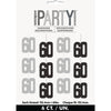 Hanging Decorations - Black & Silver Glitz 60th Birthday