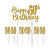 Happy "50th" Birthday Cake Topper