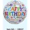 Happy Birthday 18" Foil Balloon with Confetti Fireworks