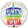 Happy Birthday to You Rainbow Dots 18" Foil Balloon