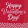 Happy Valentine's Day Beverage Napkin 16 Count