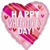 Happy Valentine's Day Striped 18" Foil Balloon