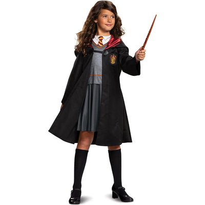 Harry Potter Hermione Granger Classic Girls Costume, Black & Red, Kids Size Large 10-12
