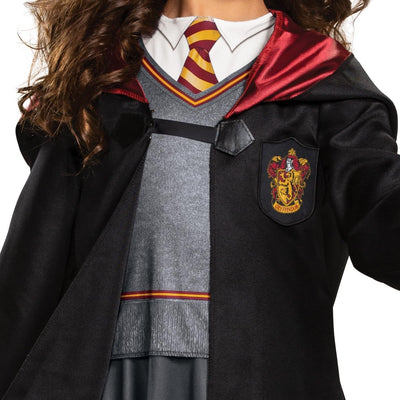 Harry Potter Hermione Granger Classic Girls Costume, Black & Red, Kids Size Large 10-12