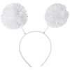 Headbopper - White, Pom Pom, 9" x 4 1/4"