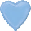 Heart-Shaped 18" Foil Balloon in Pastel Blue