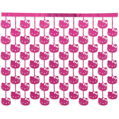 Hello Kitty Face Pack Foil Fringe Backdrop