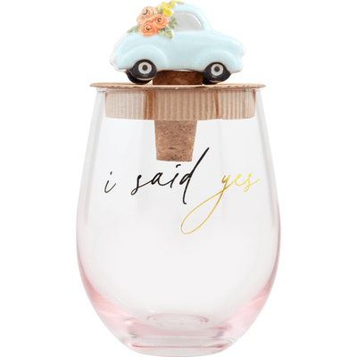 I Said Wine Glass & Stopper Set