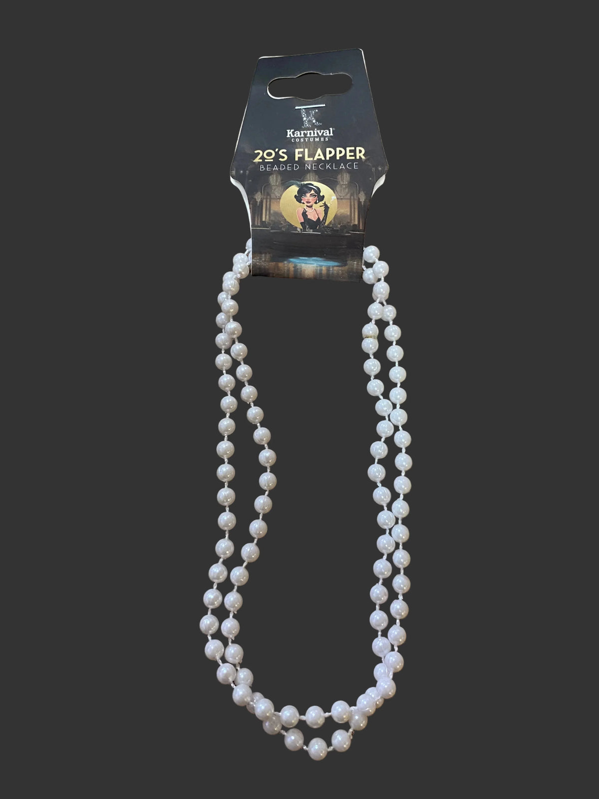 Women's Flapper Faux Pearl Necklace Costume Accessory