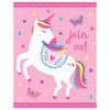 Invitations - Unicorn Birthday, 4" x 5", 8 Count