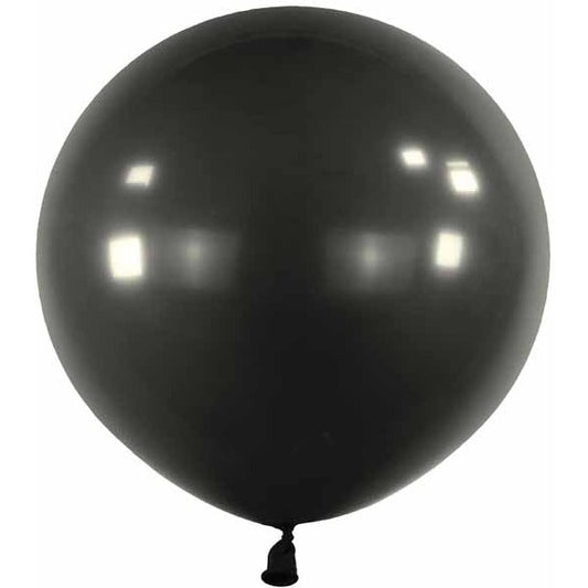 Jet Black 24" Latex Balloons, 4 Per Bag