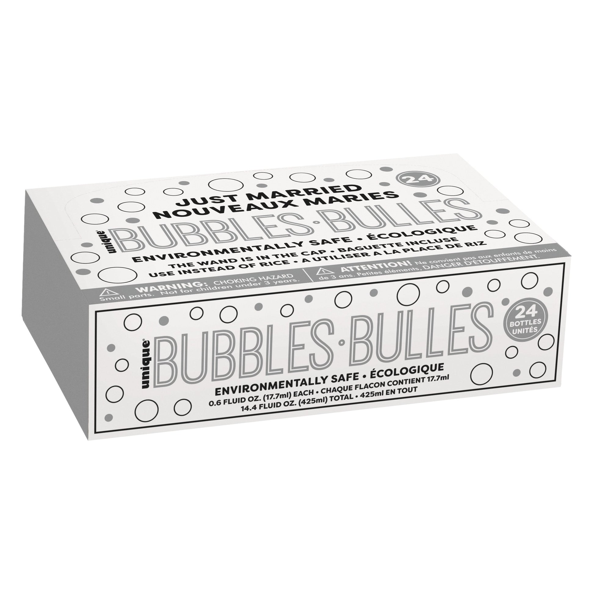 Just Married Party Bubbles, 24 Count
