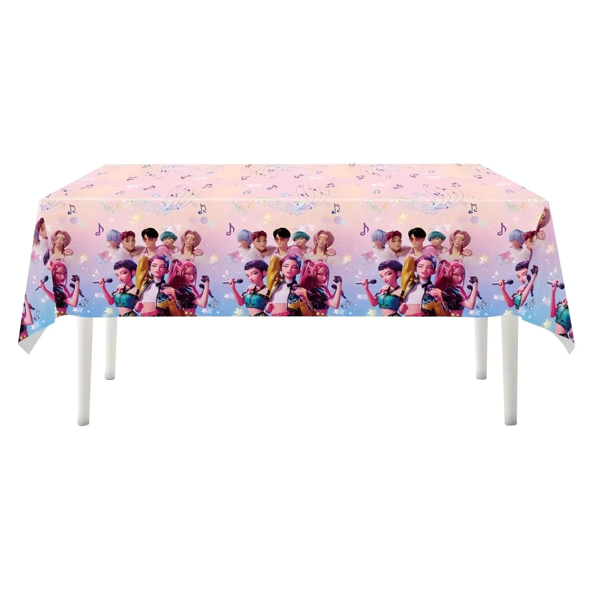 KPop Anime Singing Idols Rectangular Plastic Table Cover