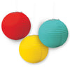 Lanterns - Round, Paper, Rainbow, 9 1/2", 3 Count