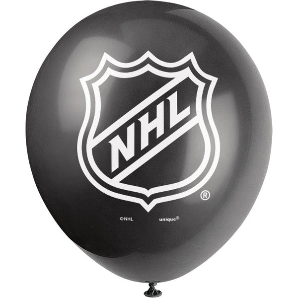Latex Balloons - NHL, 12", 8 Count
