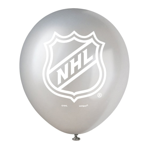 Latex Balloons - NHL, 12", 8 Count