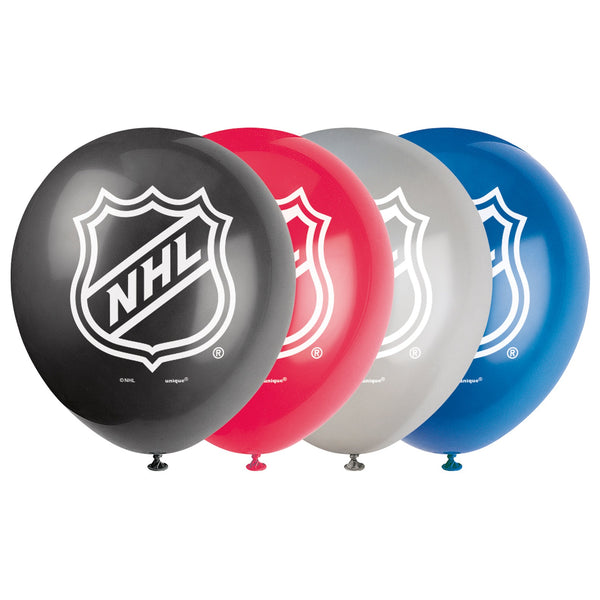 Latex Balloons - NHL, 12", 8 Count