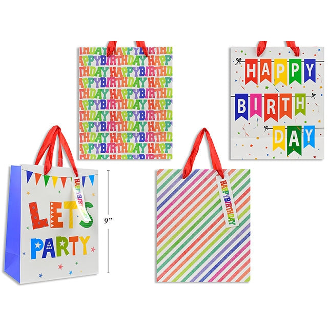 Let's Party Gift Bag Small 18x23x10cm Assorted
