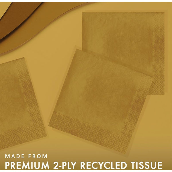 Luncheon Napkin 50 Count 2-Ply Glittering Gold