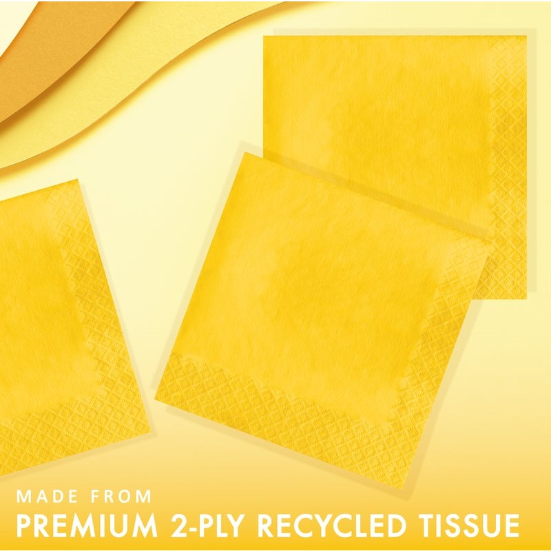 Luncheon Napkins 50 Count 2-Ply Yellow – Party Stuff