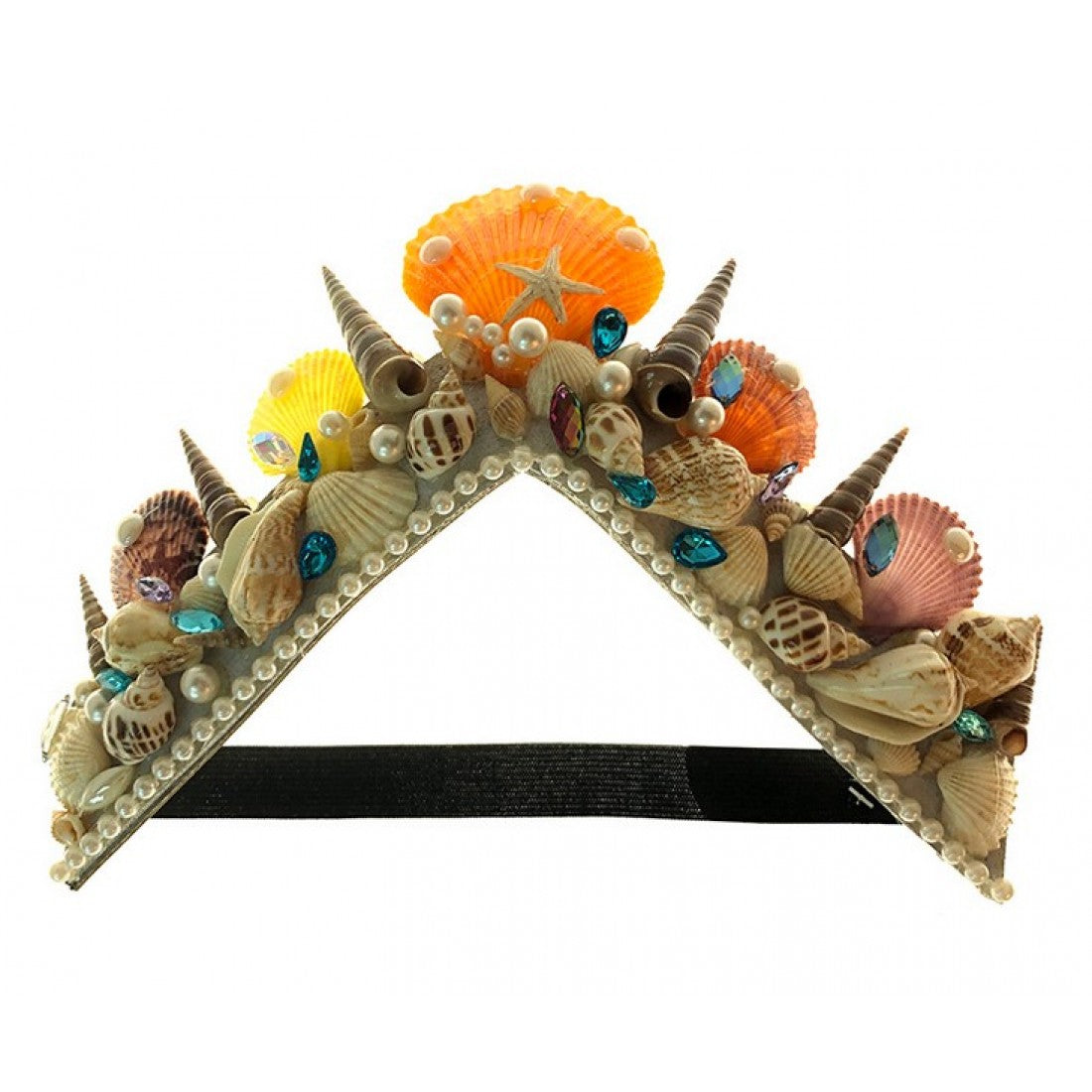 Colourful Seashell Crown Headband