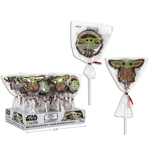 Mandalorian Decorated Milk Chocolate Pops 28g