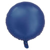Matte Blue Round Foil Balloon 18"