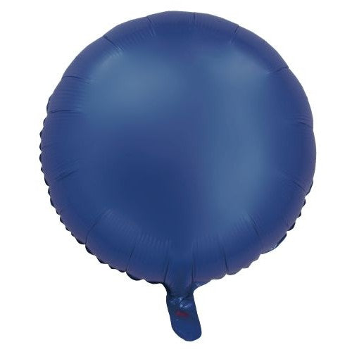 Matte Blue Round Foil Balloon 18"