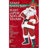 Men's Adult Velvet Santa Suit, Red/White, Size 40-48