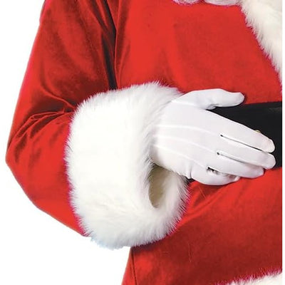 Men's Adult Velvet Santa Suit, Red/White, Size 40-48
