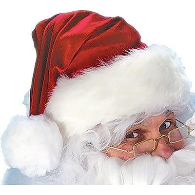 Men's Adult Velvet Santa Suit, Red/White, Size 40-48