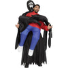 Men's Ghost Face Piggy Back Inflatable Costume, One Size Standard up to 200lbs