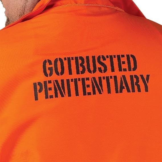 Men's Got Busted Penitentiary Halloween Costume, Size Adult Standard