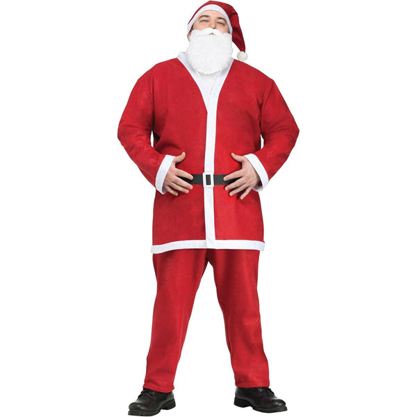 Men's Plus-Size Plus Size Adult Pub Crawl Santa Suit, Red/White, X-Large