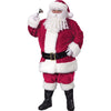 Men's Plus-Size Regency Plush Santa Suit, Crimson/White, Adult XX-Large 58-60