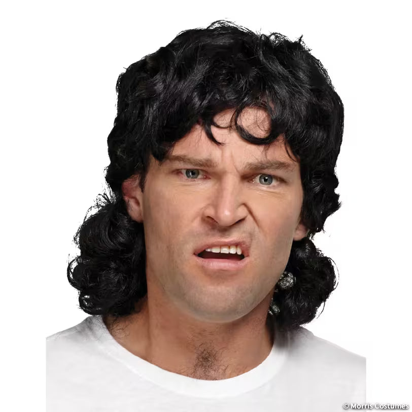 Black Mullet Wig