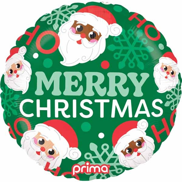 Merry Christmas Santa 18" Foil Balloon