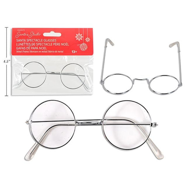 Santa Spectacles Metal Frame Santa Spectacle Glasses. – Party Stuff