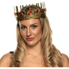 Metal Gold Crown With Red Jewels
