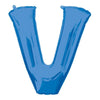 Metallic Balloon - Jumbo Letter Blue V