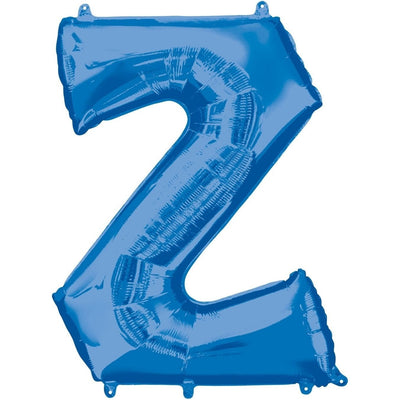 Metallic Balloon - Jumbo Letter Blue Z