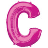 Metallic Balloon - Jumbo Letter Pink C